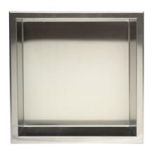 12" x 12" Stainless Steel Recessed Shower Niche with Square Single Shelf