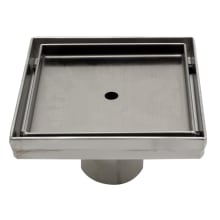 5" x 5" Square Tile Insert Shower Drain with 2" Outlet