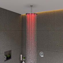 1.8 GPM Single Function Rain Shower Head with Multi Color LED Lighting Technology