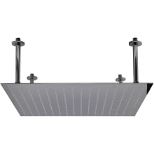 1.8 GPM Single Function Square Rain Shower Head - Ceiling Mounted, 24"