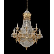Marseille 25 Light 36" Wide Empire Chandelier with Crystal Accents