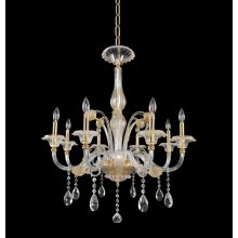 La Rosa 8 Light 32" Wide Candle Style Chandelier with Crystal Accents
