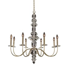 Bolivar 8 Light 34" Wide Taper Candle Style Chandelier with Firenze Crystal