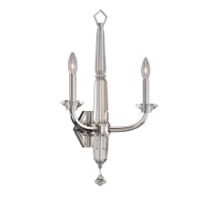 Palermo 2 Light 24" Tall Wall Sconce with Firenze Crystal
