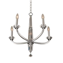 Palermo 5 Light 22" Wide Taper Candle Style Chandelier with Firenze Crystal