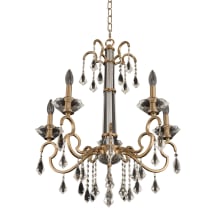 Valencia 6 Light 26" Wide Taper Candle Style Chandelier with Firenze Crystal