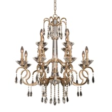 Valencia 12 Light 32" Wide Taper Candle Style Chandelier with Firenze Crystal