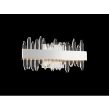 Quasar 2 Light 8" Tall ADA LED Wall Sconce with Firenze Crystal
