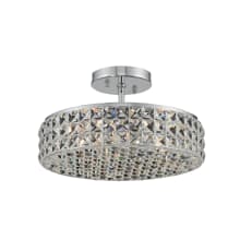 Loro 13" Wide Semi-Flush Ceiling Fixture with Firenze Crystal