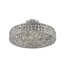 Loro 16" Wide Semi-Flush Ceiling Fixture with Firenze Crystal