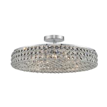 Loro 20" Wide Semi-Flush Ceiling Fixture with Firenze Crystal