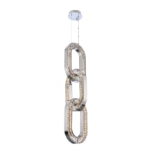 Catena 3 Light 12" Wide LED Pendant with Firenze Crystal