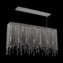 Gocce 56" Wide Linear Waterfall Chandelier with Firenze Crystal