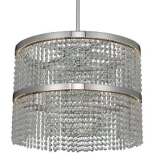 Cortina 2 Light 20" Wide LED Pendant with Firenze Crystal