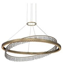 Saturno 36" Wide LED Ring Chandelier with Firenze Crystal
