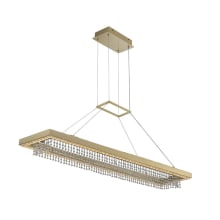 Saturno 44" Wide LED Linear Chandelier with Firenze Crystal