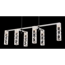 Serres 6 Light 42" Wide LED Crystal Linear Chandelier