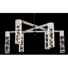 Serres 6 Light 28" Wide LED Crystal Chandelier