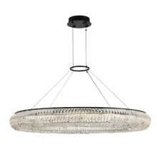 Tamburo 48" Wide LED Crystal Ring Chandelier