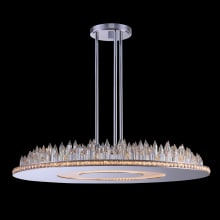 Orizzonte 36" Wide LED Crystal Ring Chandelier
