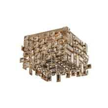 Vermeer 14" Wide Flush Mount Ceiling Fixture with Firenze Crystal