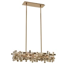 Vermeer 35" Wide Linear Chandelier with Firenze Crystal