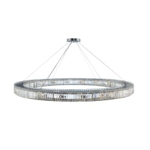 Rondelle 72" Wide Ring Chandelier with Firenze Crystal