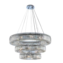 Rondelle 3 Light 36" Wide Ring Chandelier with Firenze Crystal