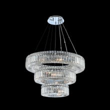 Rondelle 3 Light 26" Wide Ring Chandelier with Firenze Crystal