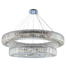 Rondelle 2 Light 47" Wide Ring Chandelier with Firenze Crystal