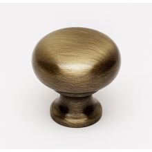 Knobs 7/8" Smooth Round Solid Brass Mushroom Cabinet Knob / Drawer Knob