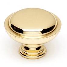 Knobs 1-1/4" Rustic Round Lipped Solid Brass Mushroom Cabinet Knob / Drawer Knob