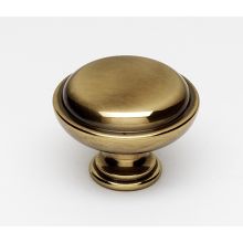 Knobs 1-1/2" Round Rustic Lipped Solid Brass Mushroom Cabinet Knob / Drawer Knob
