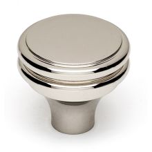 Knobs 1-1/4" Ringed Round Solid Brass Cabinet Knob / Drawer Knob