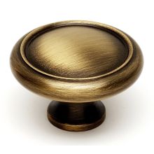 Knobs - 1-3/4" Round Traditional Solid Brass Mushroom Cabinet Knob / Drawer Knob