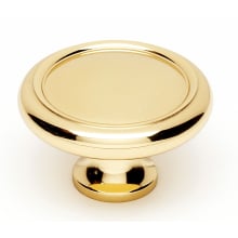 Knobs - 1-3/4" Round Traditional Solid Brass Mushroom Cabinet Knob / Drawer Knob