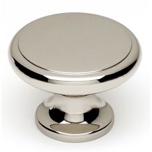 Knobs - 1-1/4" Round Contemporary Solid Brass Mushroom Cabinet Knob / Drawer Knob