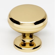 Knobs 1-1/8" Round Beveled Face Solid Brass Mushroom Cabinet Knob / Drawer Knob