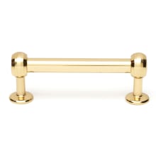 Pulls 3" Center to Center Modern Industrial Luxury Solid Brass Cabinet Handle / Drawer Pull