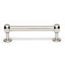 Pulls 3-1/2" Center to Center Pipe Style Solid Brass Cabinet Handle / Drawer Pull