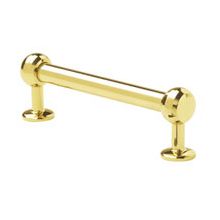 Pulls 3-1/2" Center to Center Pipe Style Solid Brass Cabinet Handle / Drawer Pull