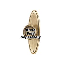 Traditional 3" Long Solid Brass Oval Cabinet Knob Backplate