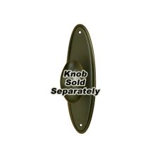 Traditional 3" Long Solid Brass Oval Cabinet Knob Backplate