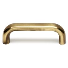 Pulls 3" Center to Center Soft Square Solid Brass Cabinet Handle / Drawer Pull