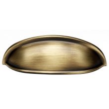 Traditional 3" Center to Center Smooth Shell Cup Solid Brass Cabinet Pull / Drawer Cup Pull
