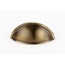 Pulls 3" Center to Center Smooth Classic Shell Solid Brass Cabinet Cup Pull / Drawer Cup Handle