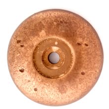 Sierra 1-5/8" Diameter Distressed Rustic Solid Bronze Cabinet Knob Backplate Escutcheon Rosette