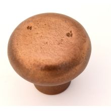 Sierra 1-5/8" Round Distressed Rustic Mushroom Solid Bronze Cabinet Knob / Drawer Knob