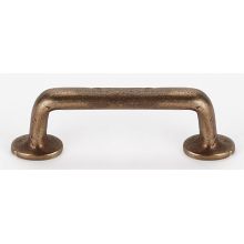 Sierra 4" Center to Center Rustic Distressed Solid Bronze Industrial Handle Style Cabinet Handle / Drawer Pull