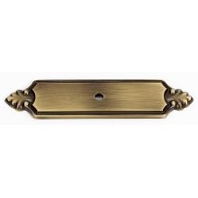 Bella 4-1/4" Traditional Solid Brass Cabinet Knob Backplate